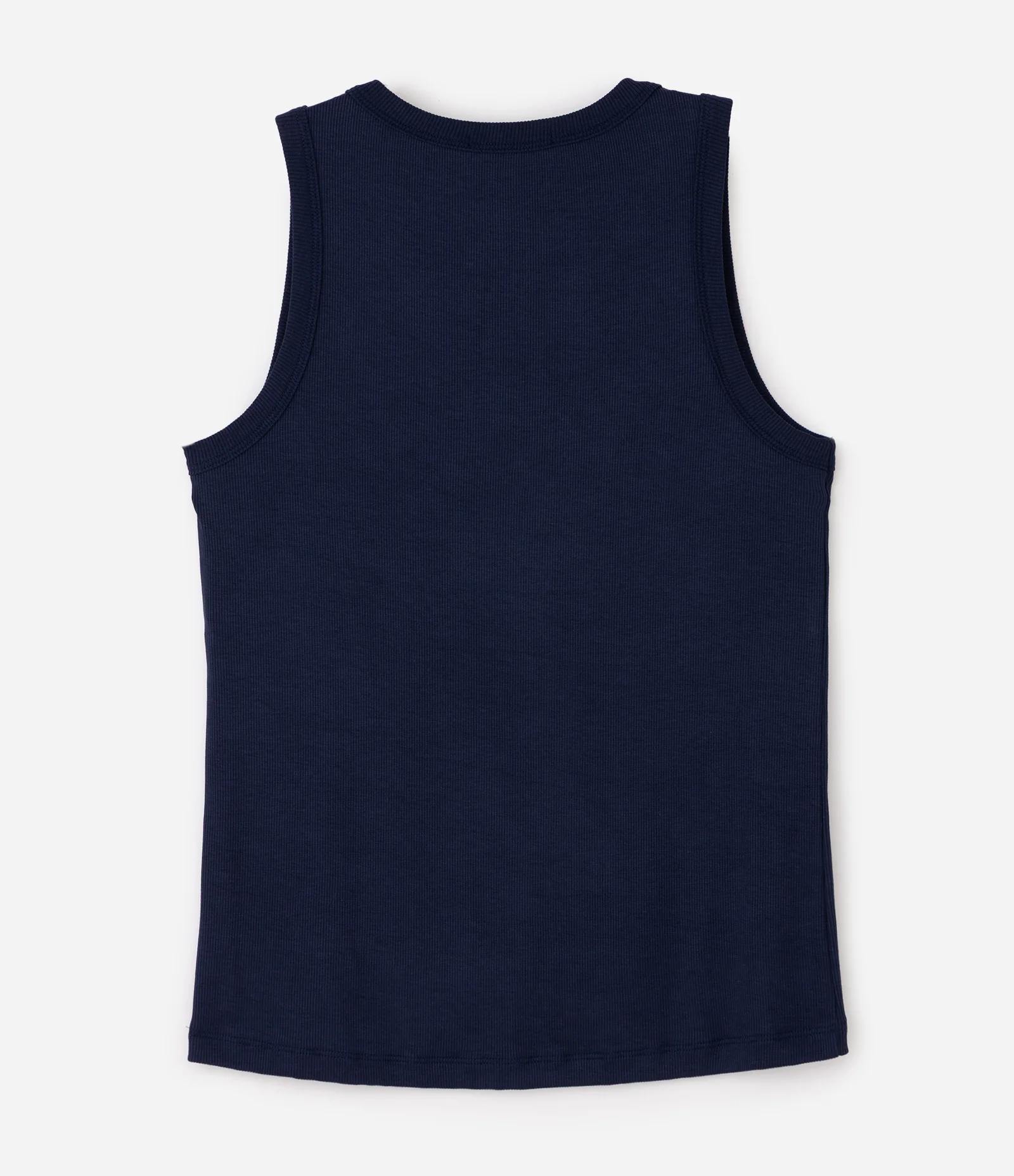 Blusa Regata Canelada em Ribana Curve & Plus Size Azul 2