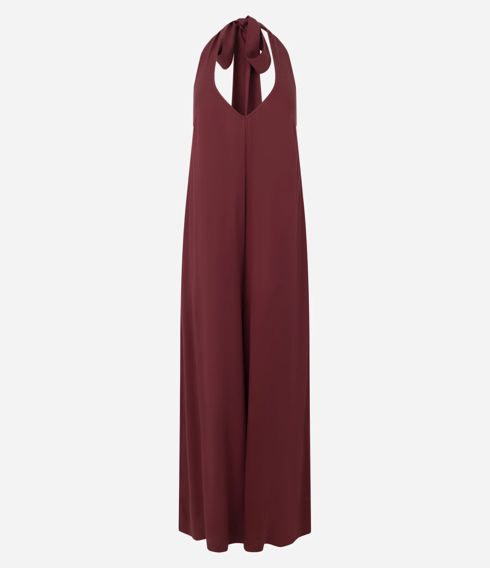 Macacão sem Manga em Viscose com Amarração no Pescoço Vermelho 1