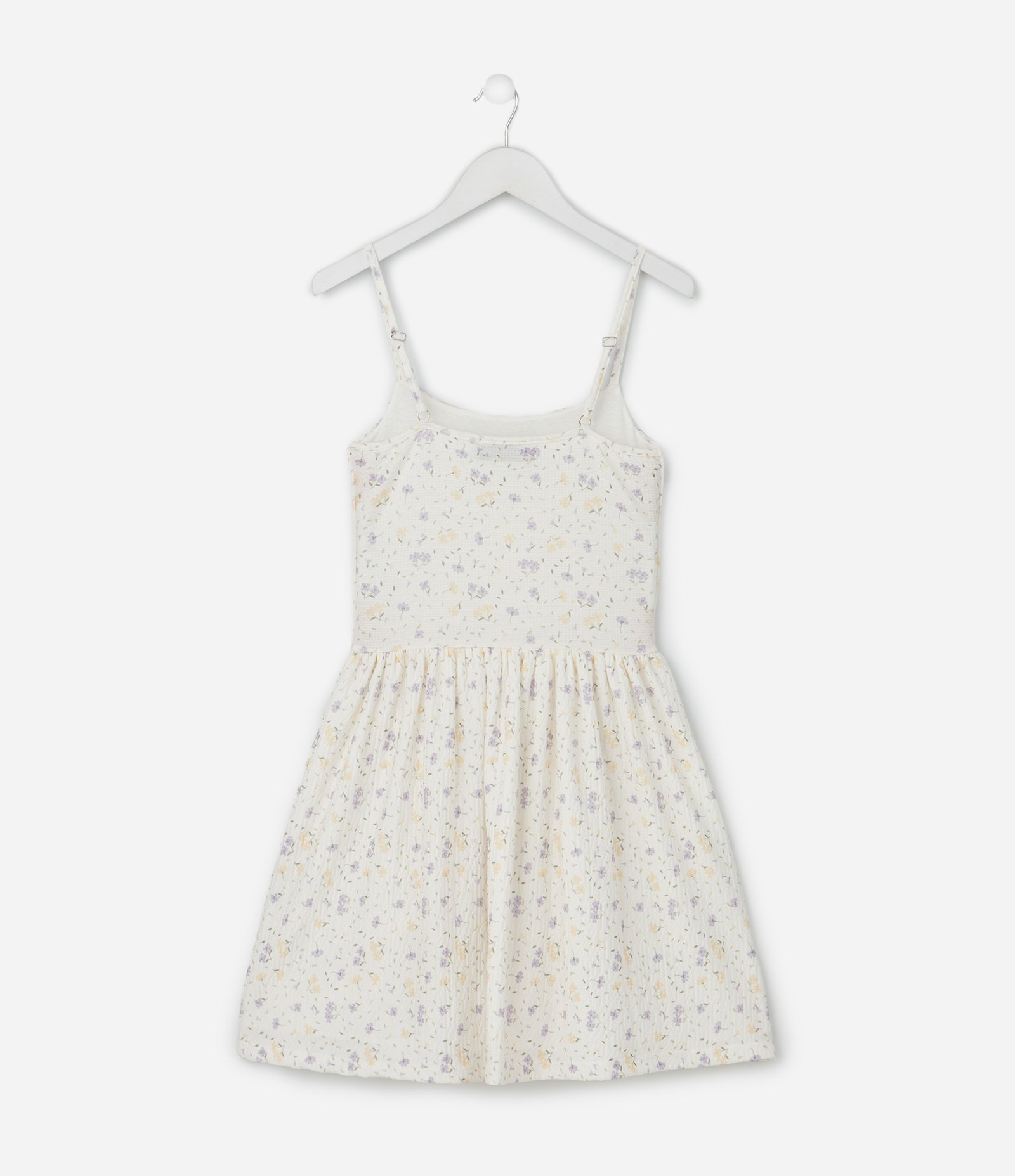 Vestido Infantil com Estampa Floral – Tam 5 a 14 Anos Off White 2