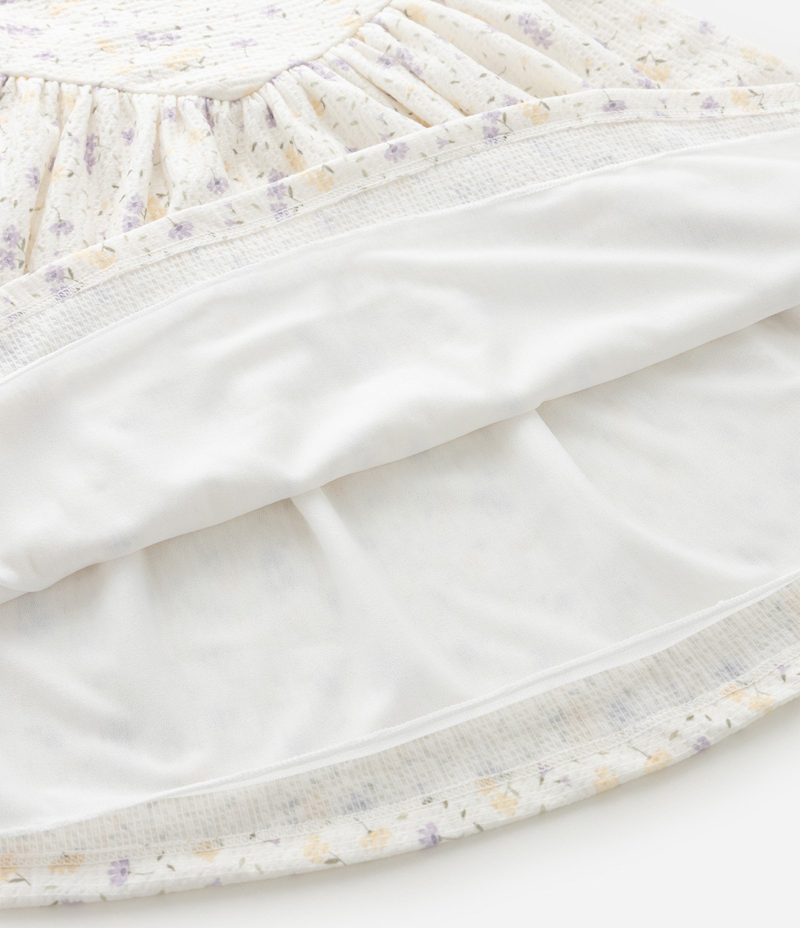 Vestido Infantil com Estampa Floral – Tam 5 a 14 Anos Off White 3