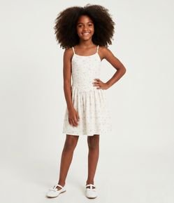 Vestido Infantil com Estampa Floral – Tam 5 a 14 Anos