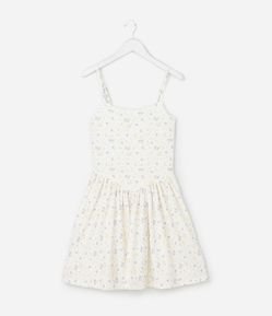 Vestido Infantil com Estampa Floral – Tam 5 a 14 Anos