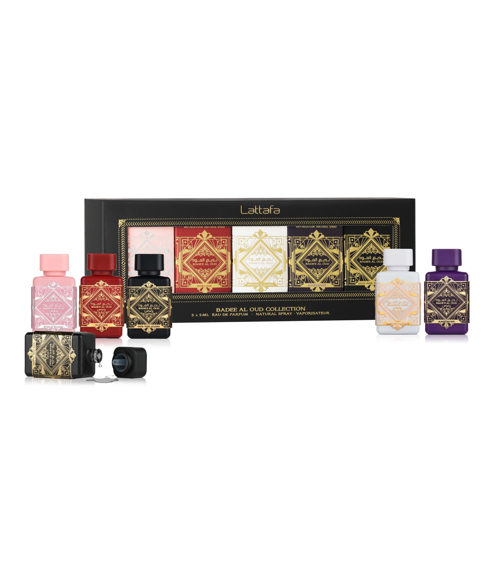 Kit Lattafa Badee Al Oud Collection Mini 5 X EDP 5ml KIT 1