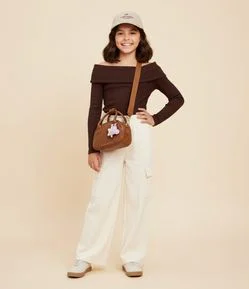 Blusa Infantil com Decote Ombro a Ombro – Tam 5 a 16 Anos