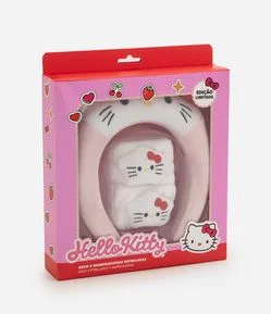 Kit Alchemia Tiara Puff Rosa + Munhaqueiras Hello Kitty