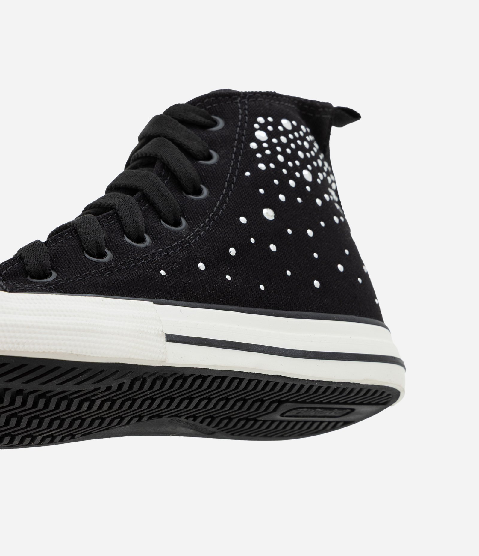 Tênis Infantil Abotinado com Aplicação de Strass - Tam 28 ao 34 Preto 3