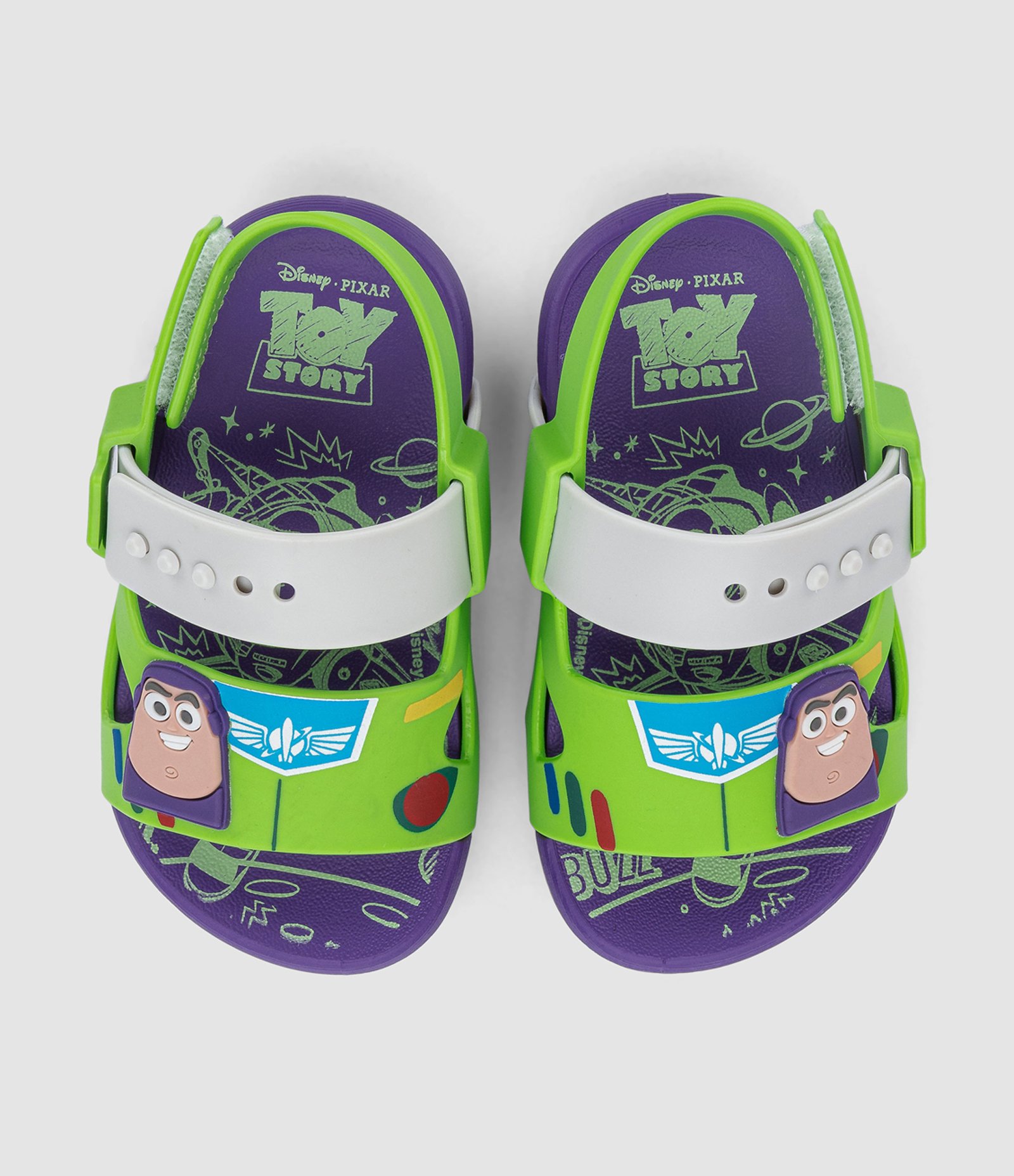 Sandália Infantil com Aplique Buzz Lightyear – Tam 17 a 25 Verde 3