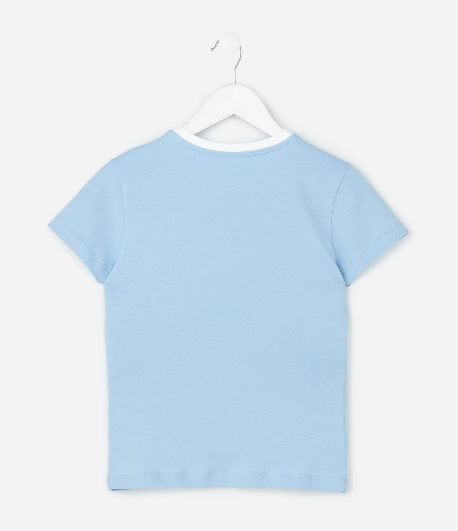 Camiseta Infantil com Bordado de Coração – Tam 5 a 14 Anos Azul Bebê 2