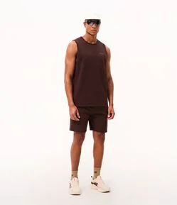 Bermuda Esportiva com Laser Cut e Bolsos com Zíper