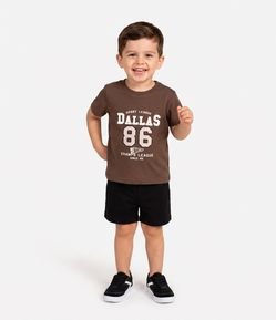 Conjunto Infantil com Lettering Dallas Bordado – Tam 1 a 6 Anos