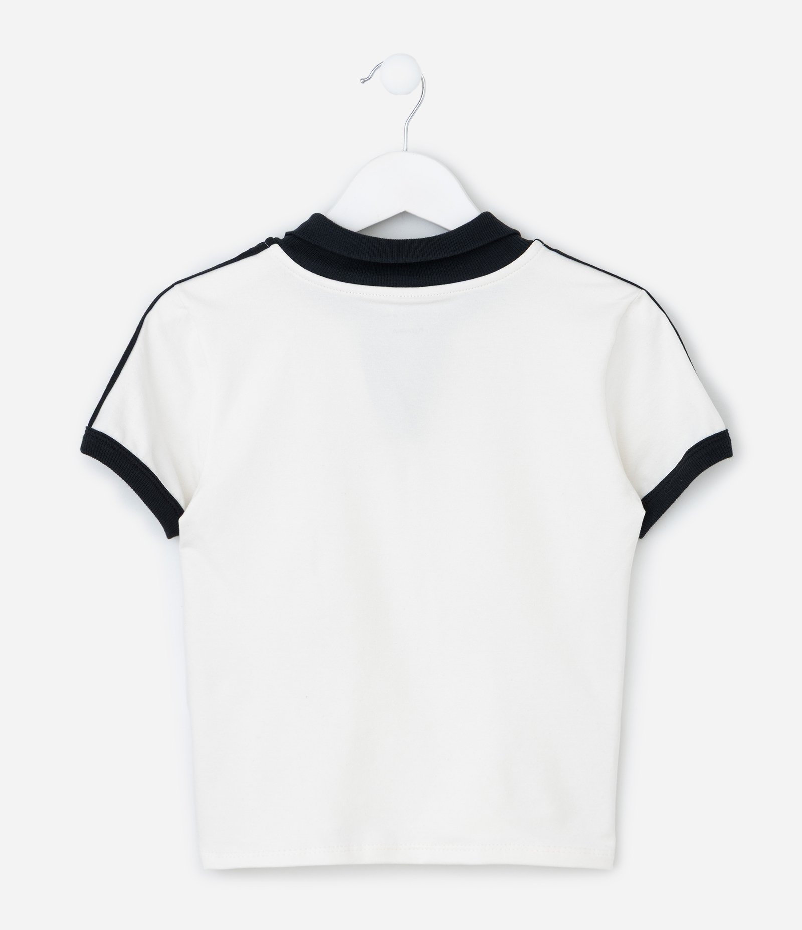 Blusa Infantil College com Listras Laterais – Tam 5 a 14 Anos Branco 3