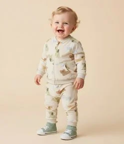 Conjunto Bebê com Estampa Cachorro – Tam 0 a 24 Meses