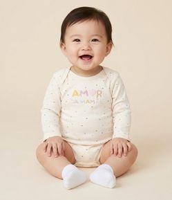 Body Infantil com Lettering Amor da Mamãe – Tam RN a 18 Meses