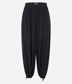 Calça Aladim em Crepe com Amarração na Barra
