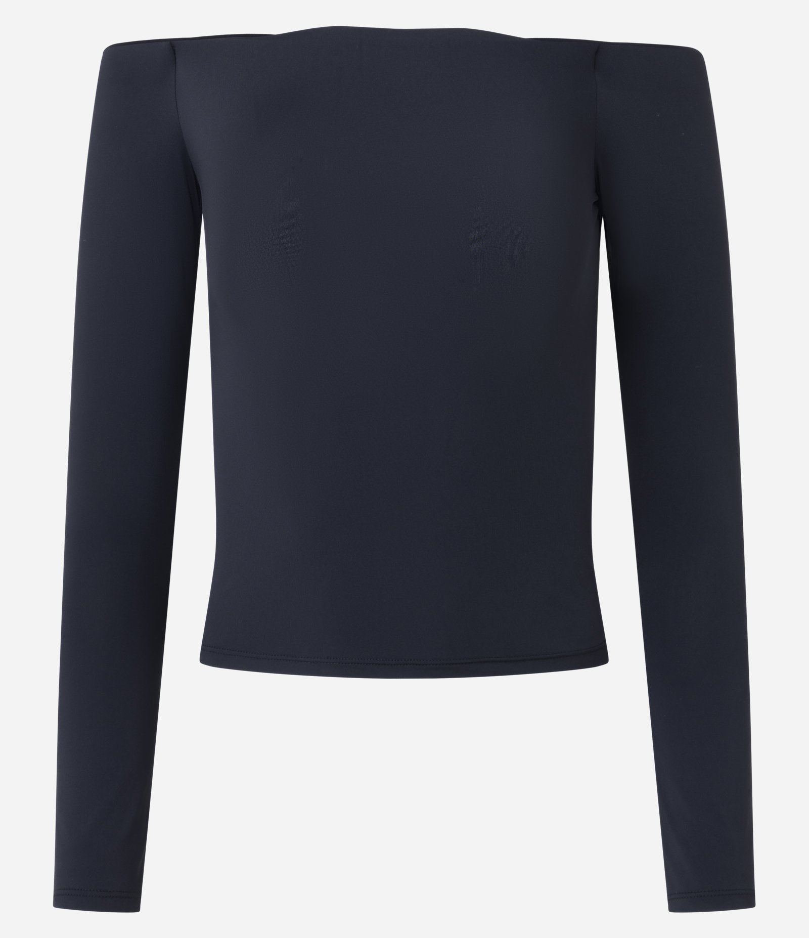 Blusa Básica Ombro a Ombro em Microfibra Preto 5