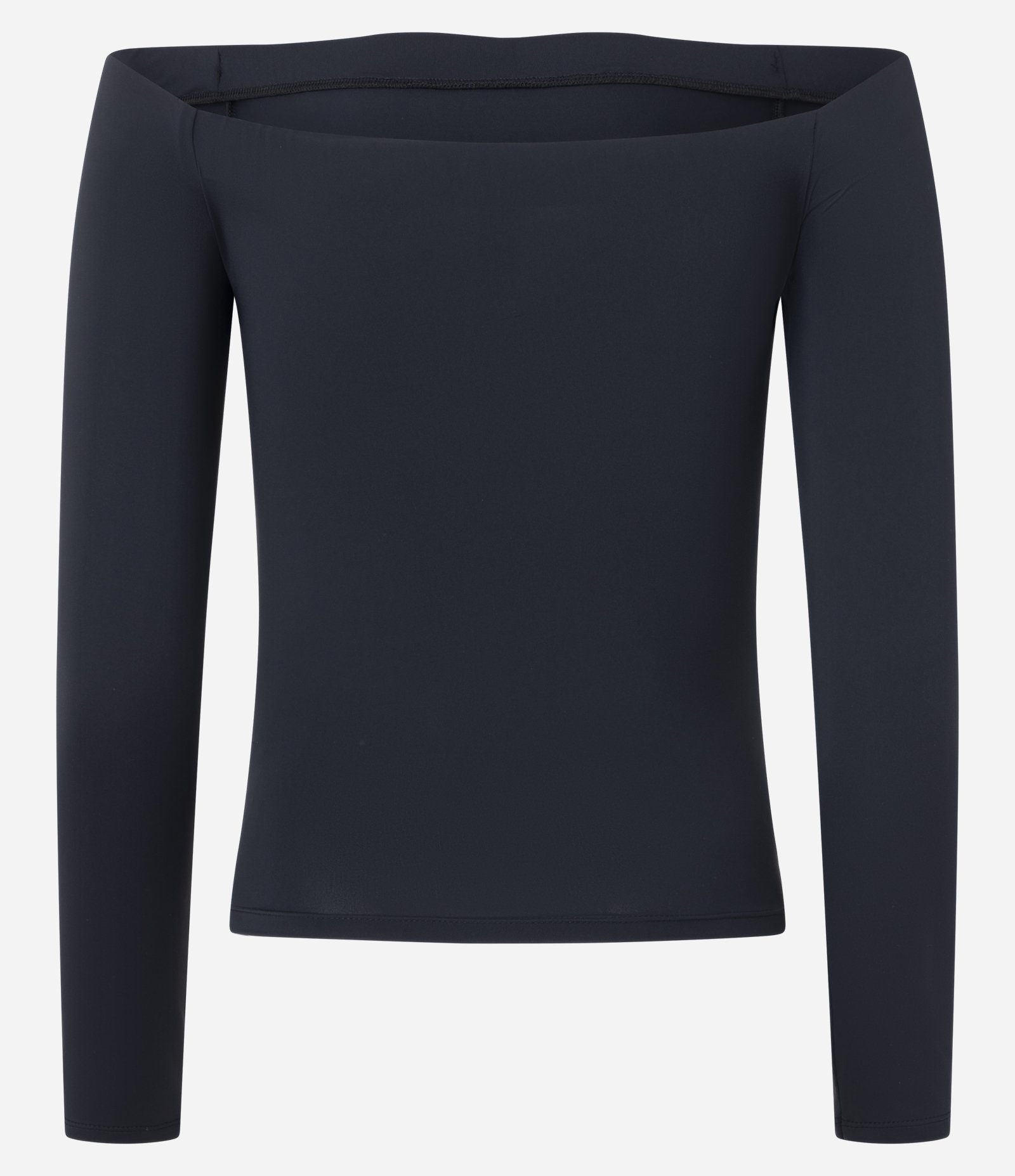 Blusa Básica Ombro a Ombro em Microfibra Preto 6