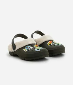 Sandália Infantil Babuche com Pelinhos e Patch Divertida – Tam 19/20 a 25/26