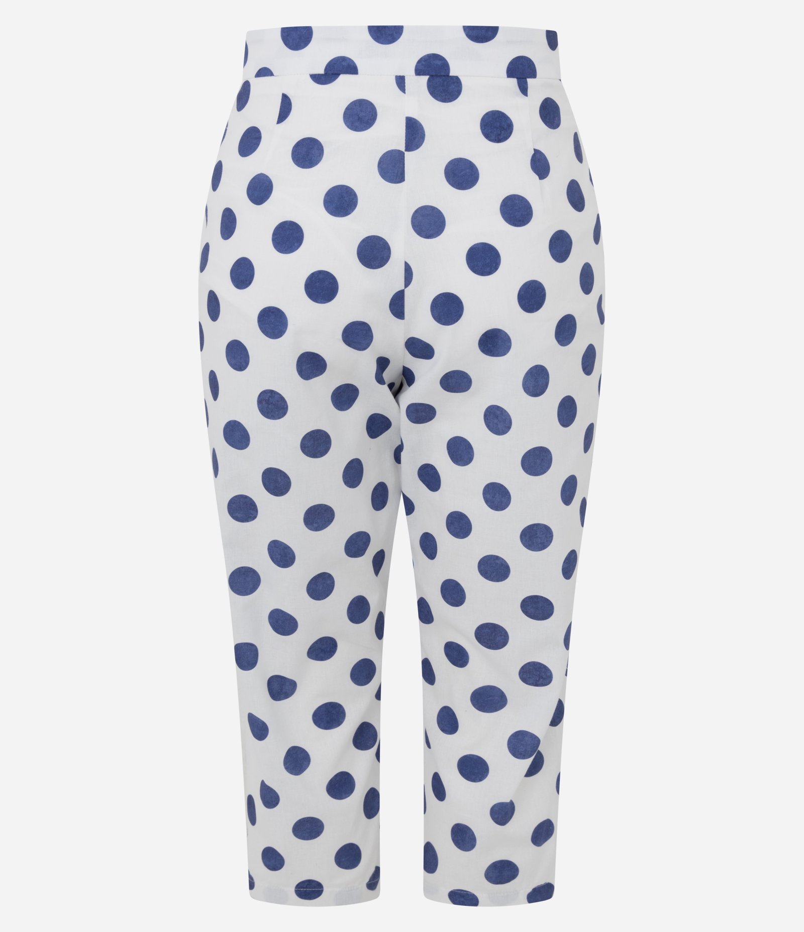 Calça Capri com Estampa de Poá Branco 6