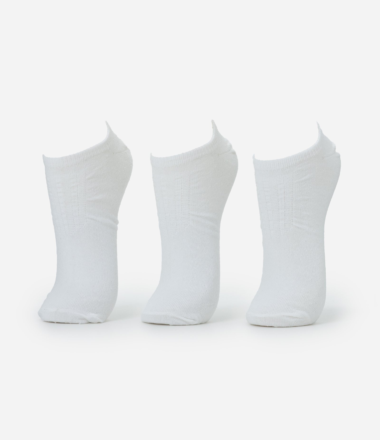 Kit 03 Meias Esportivas Cano Baixo Básicas Branco 1
