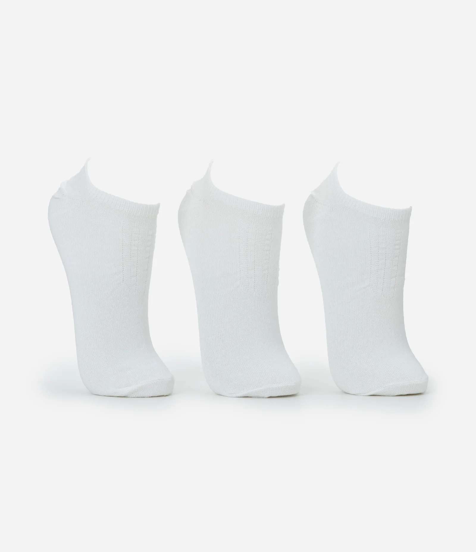 Kit 03 Meias Esportivas Cano Baixo Básicas Branco 2