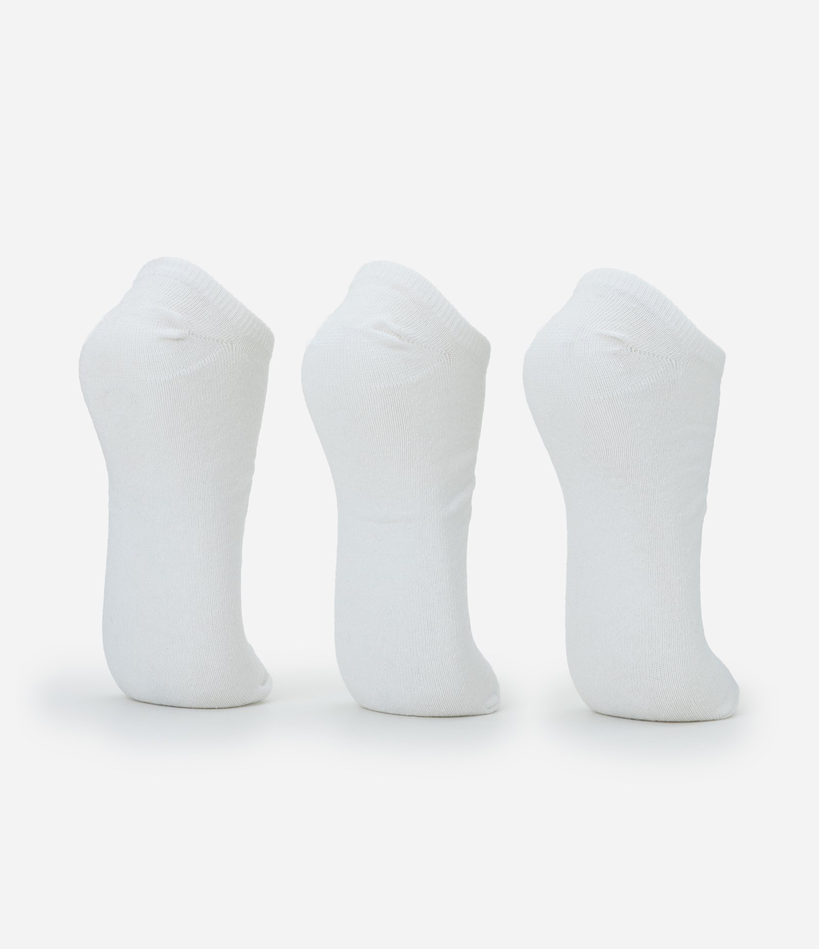Kit 03 Meias Esportivas Cano Baixo Básicas Branco 3