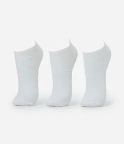 Kit 03 Meias Esportivas Cano Baixo Básicas