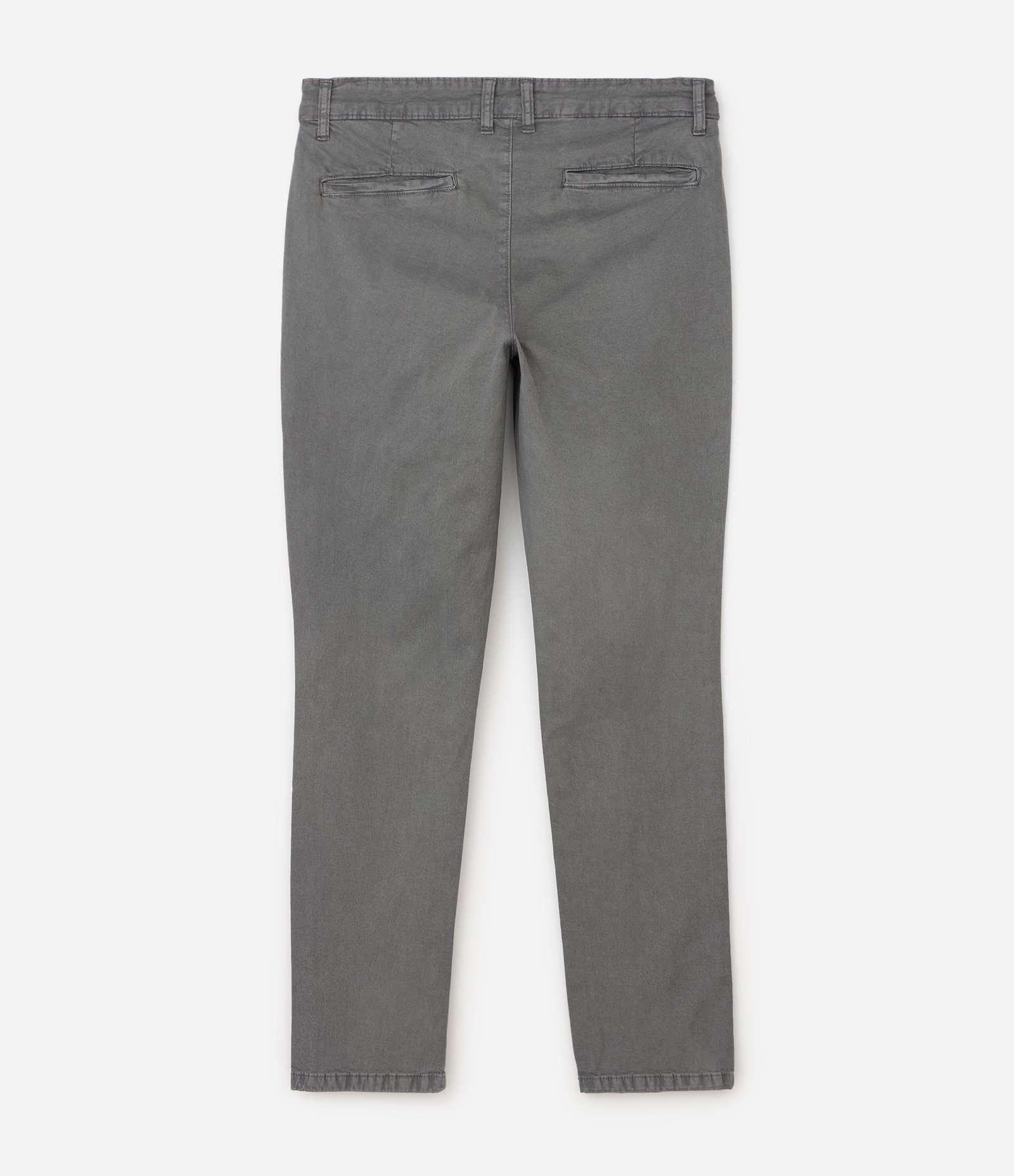 Calça Slim em Sarja Lavada Cinza 2