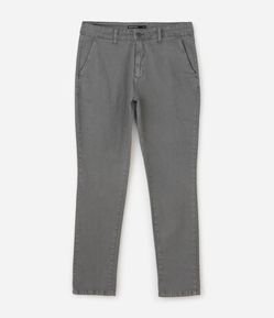 Calça Slim em Sarja Lavada