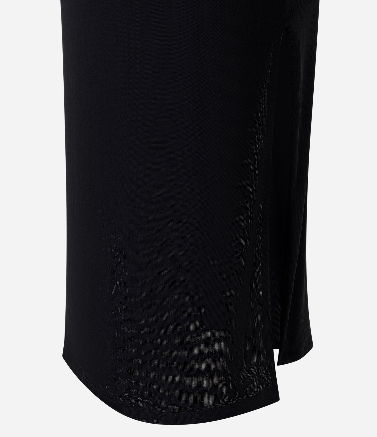 Vestido Longo em Tule com Recorte Frontal Preto 3