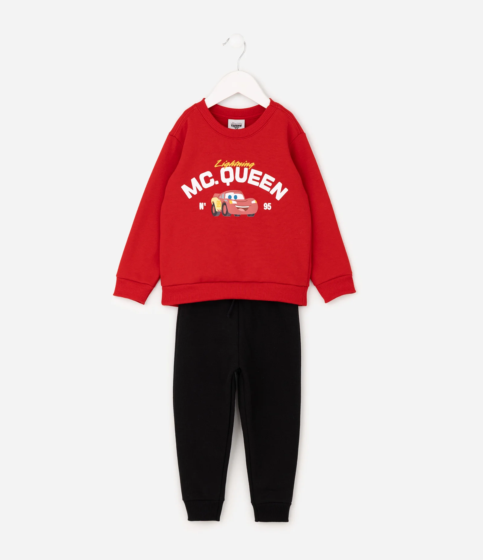 Conjunto Infantil Moletom Carros com Felpa - Tam 2 a 6 Anos Vermelho 2