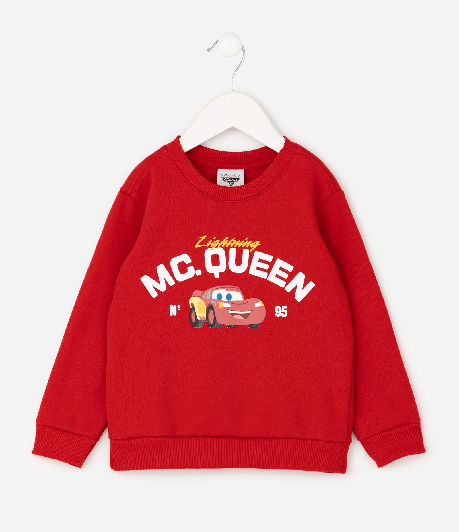 Conjunto Infantil Moletom Carros com Felpa - Tam 2 a 6 Anos Vermelho 3