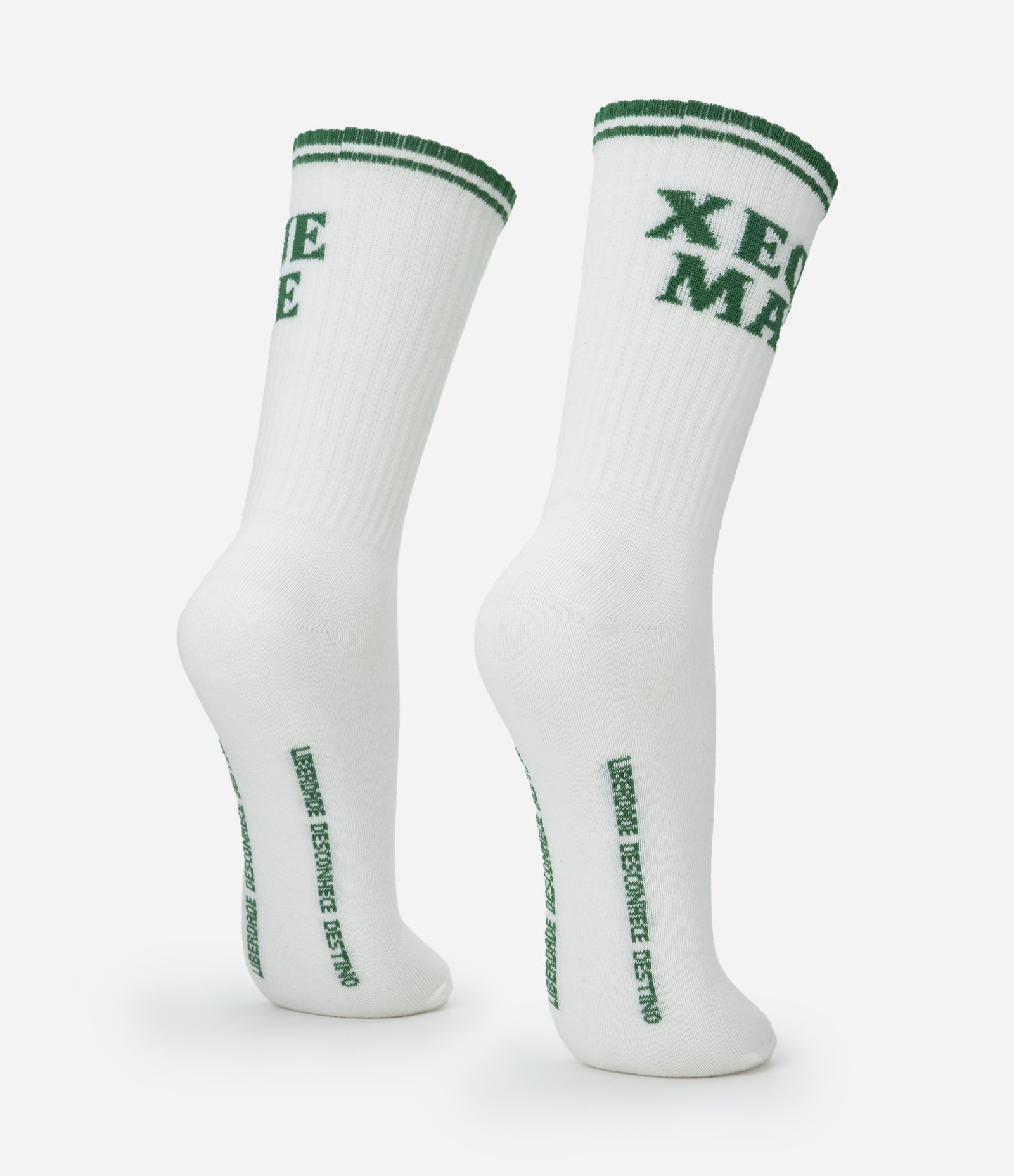 Meia Cano Longo em Algodão Com Estampa Xeque Mate Branco 3