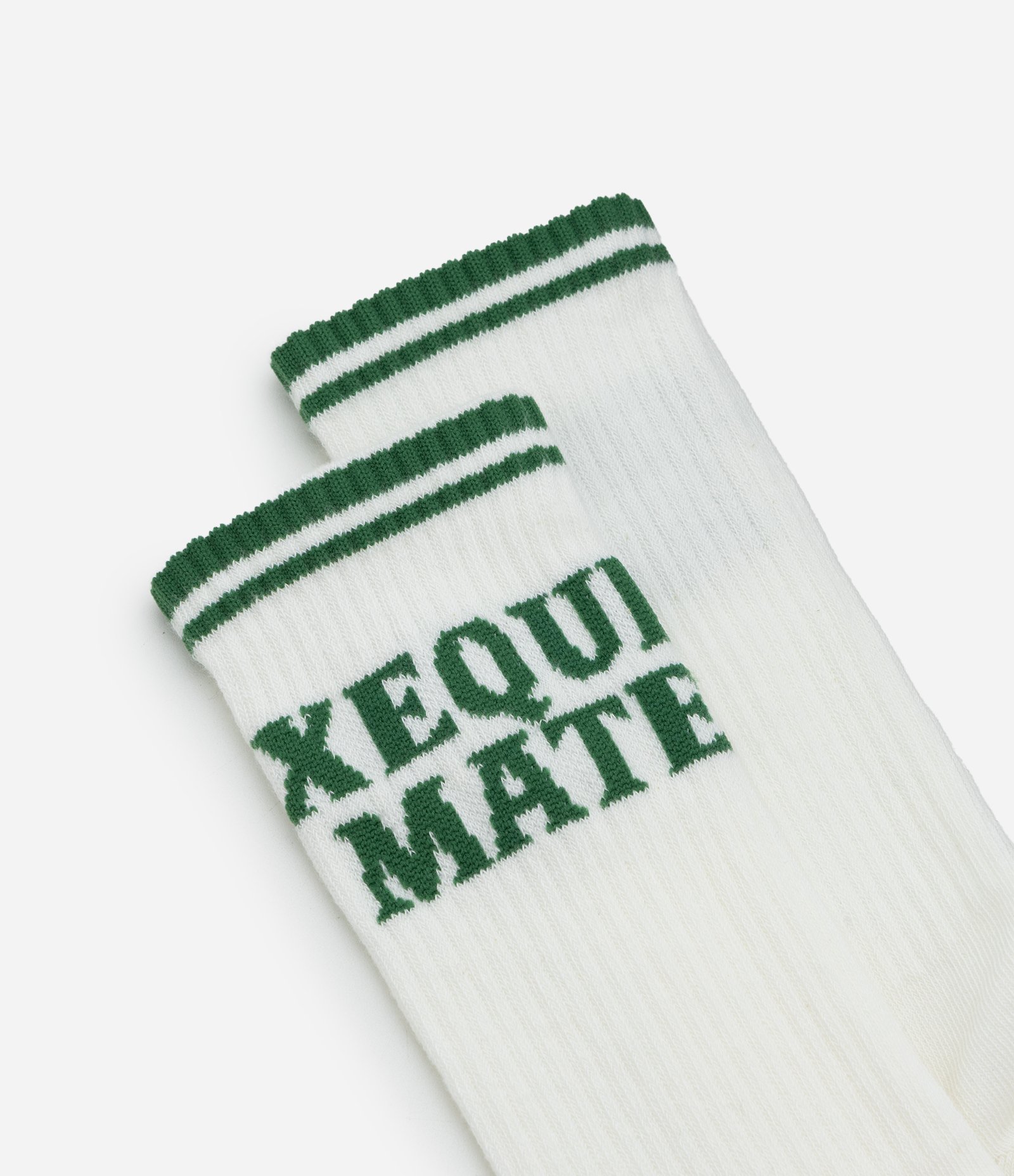 Meia Cano Longo em Algodão Com Estampa Xeque Mate Branco 4