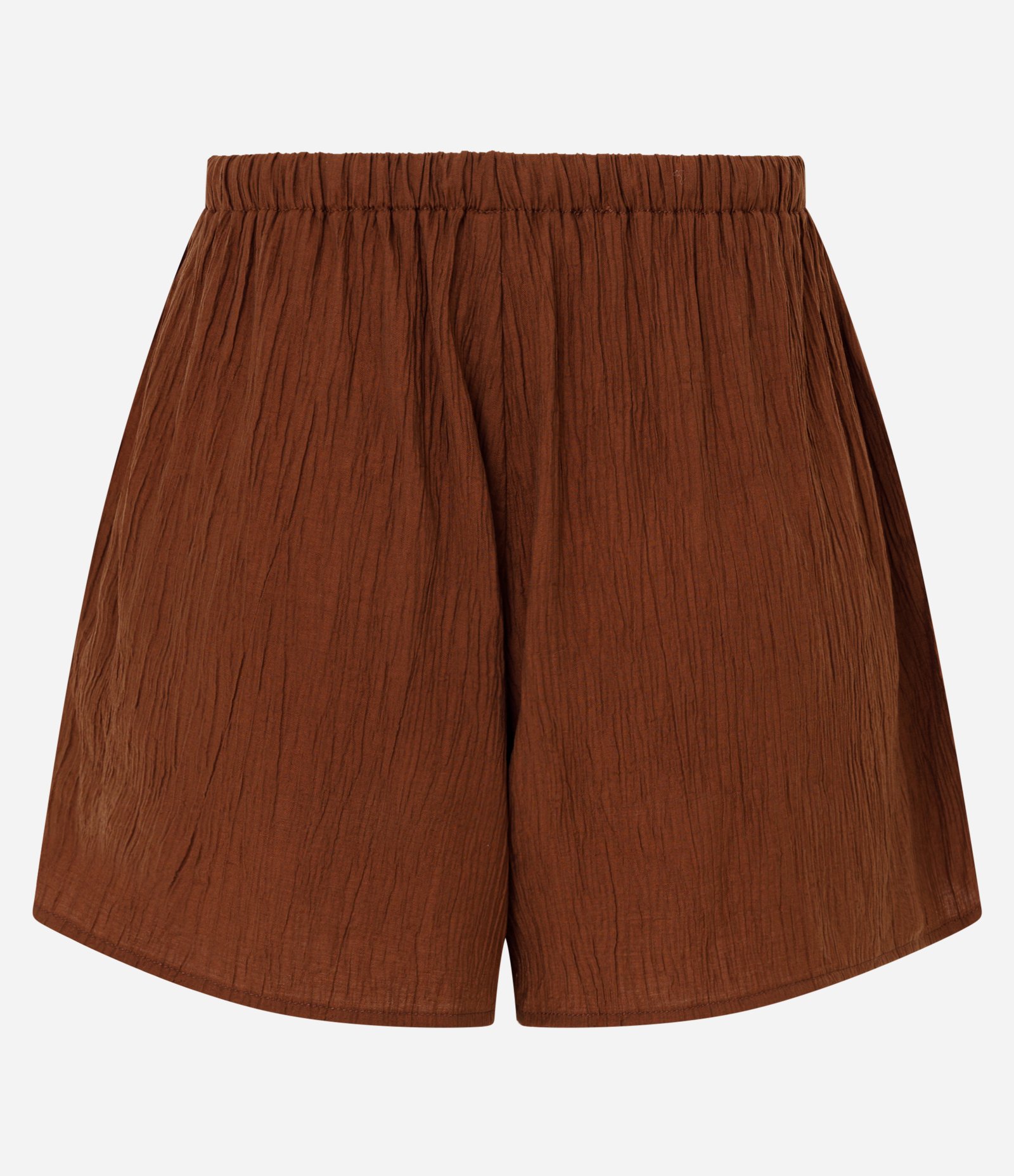 Saída de Praia Short em Viscose com Bolso e Amarração Marrom 3