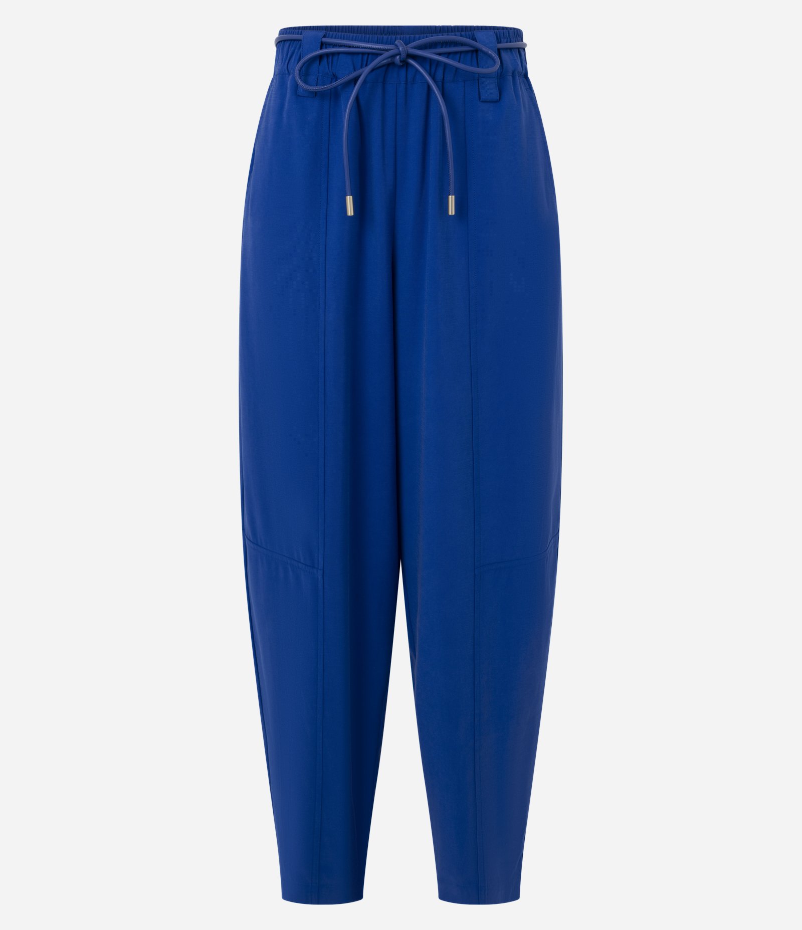Calça Cenoura com Cós Elástico e Cinto para Amarração Azul 5