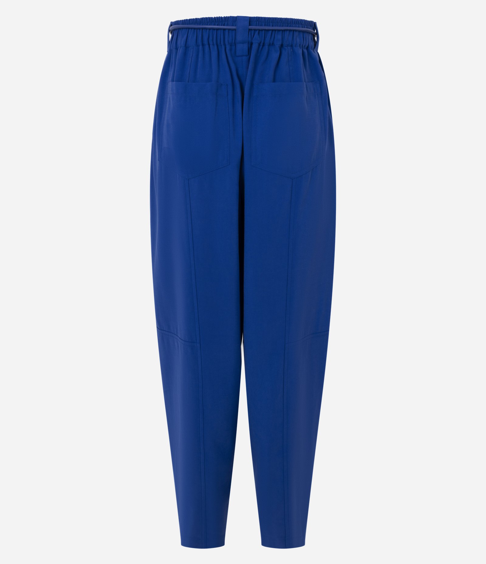 Calça Cenoura com Cós Elástico e Cinto para Amarração Azul 6