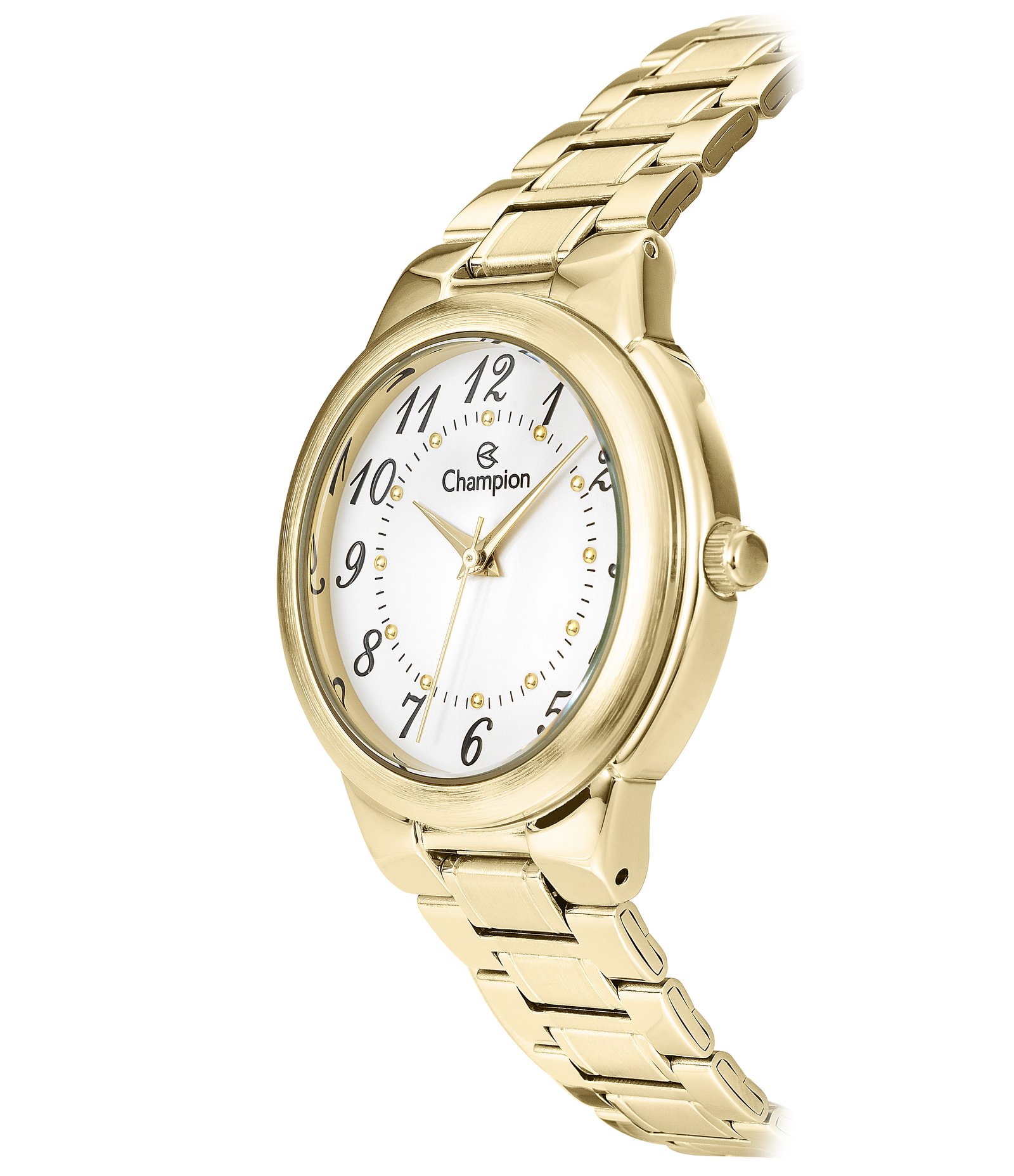 Kit Relógio Analógico Champion Aço CH22368W Dourado 2