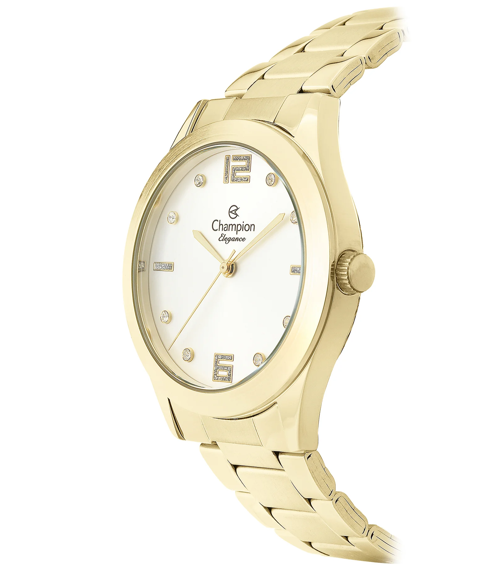 Kit Relógio Analógico Champion Aço Modelo CN25145W Dourado 2