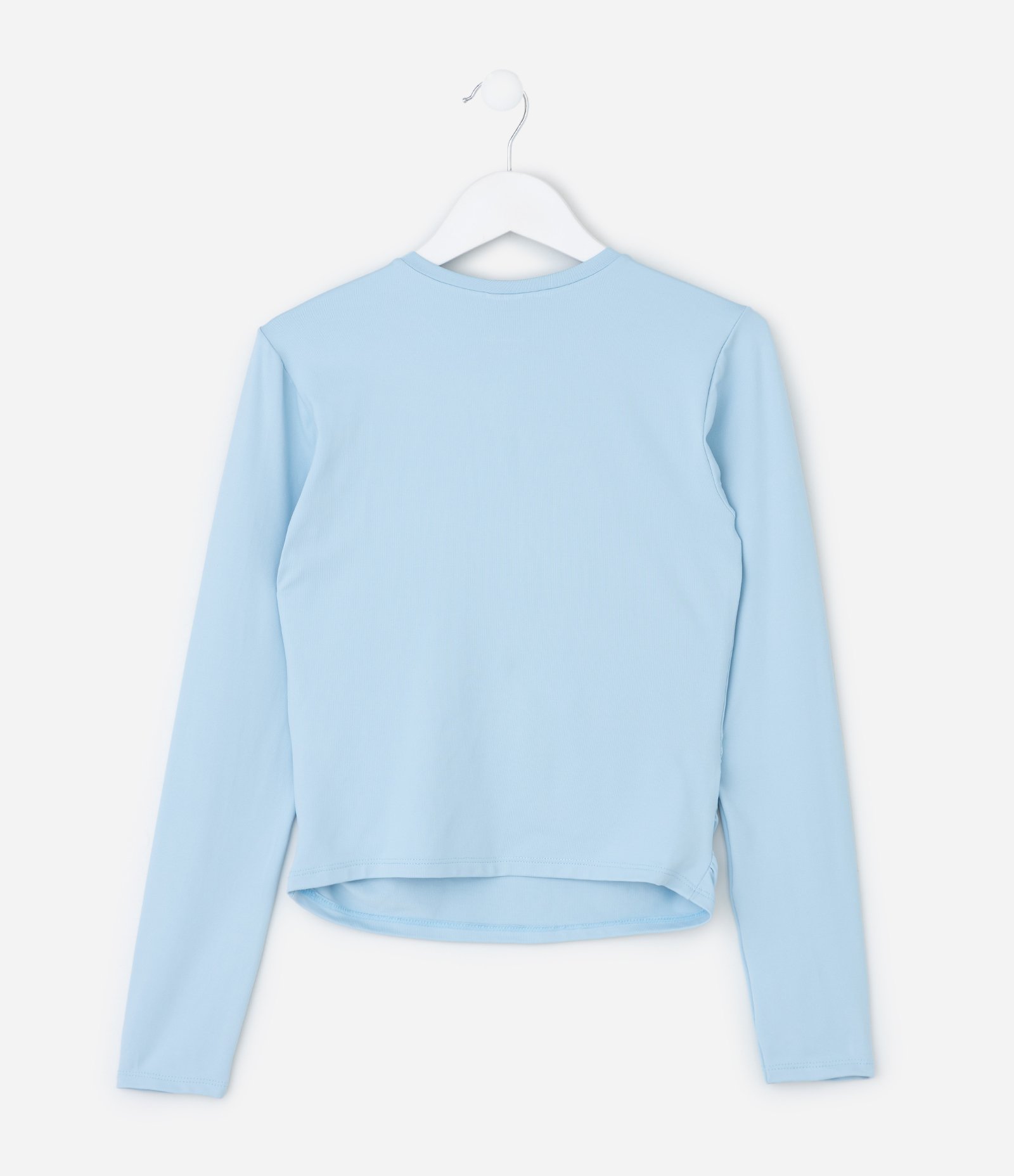 Camiseta Infantil com Franzido Lateral – Tam 5 a 14 Anos Azul 2