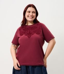 Blusa Arabesco Paisley Flocado Curve & Plus Size