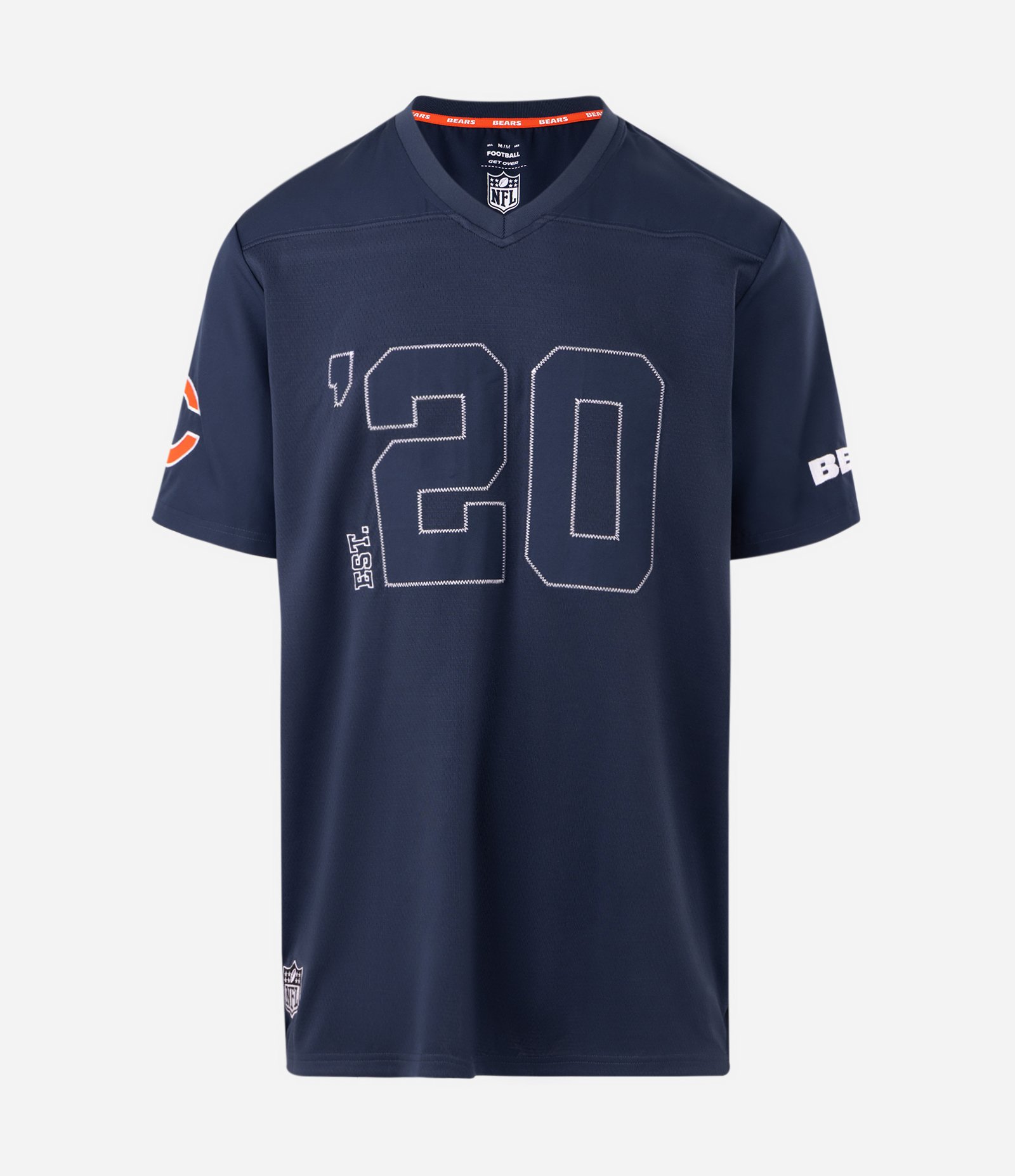 Camiseta Esportiva NFL Bears Dry Manga Curta Azul 5