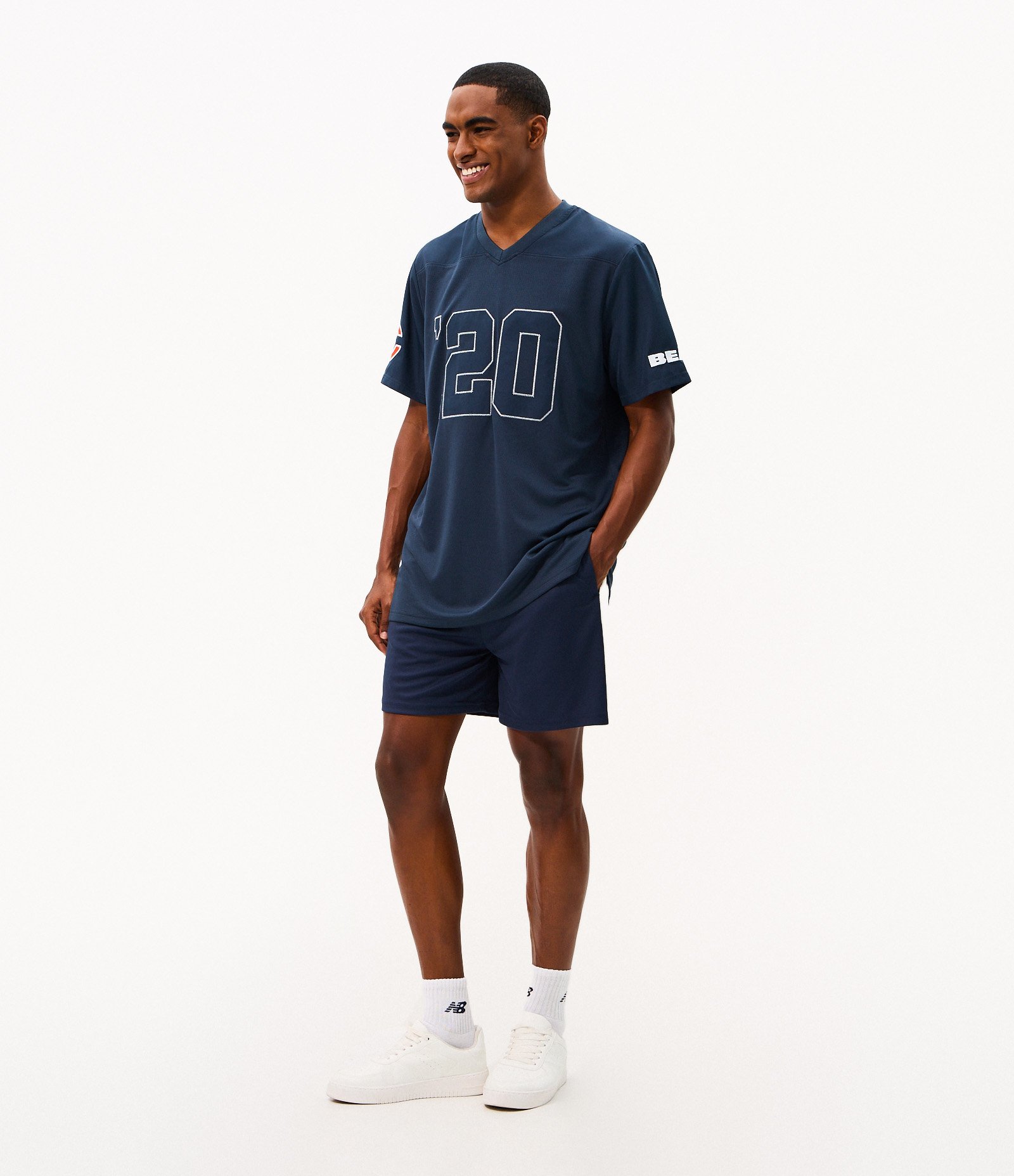 Camiseta Esportiva NFL Bears Dry Manga Curta Azul 2