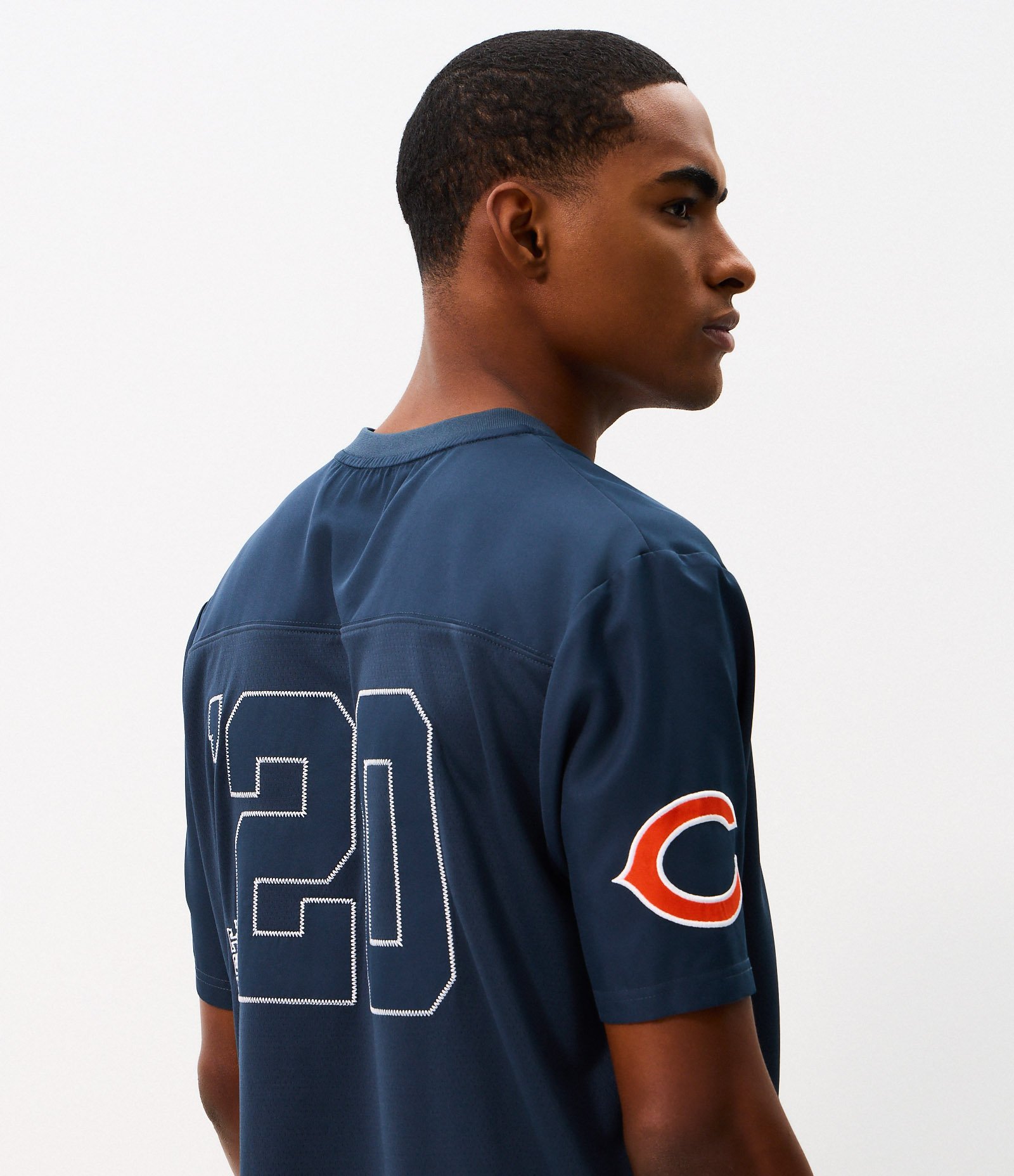 Camiseta Esportiva NFL Bears Dry Manga Curta Azul 3