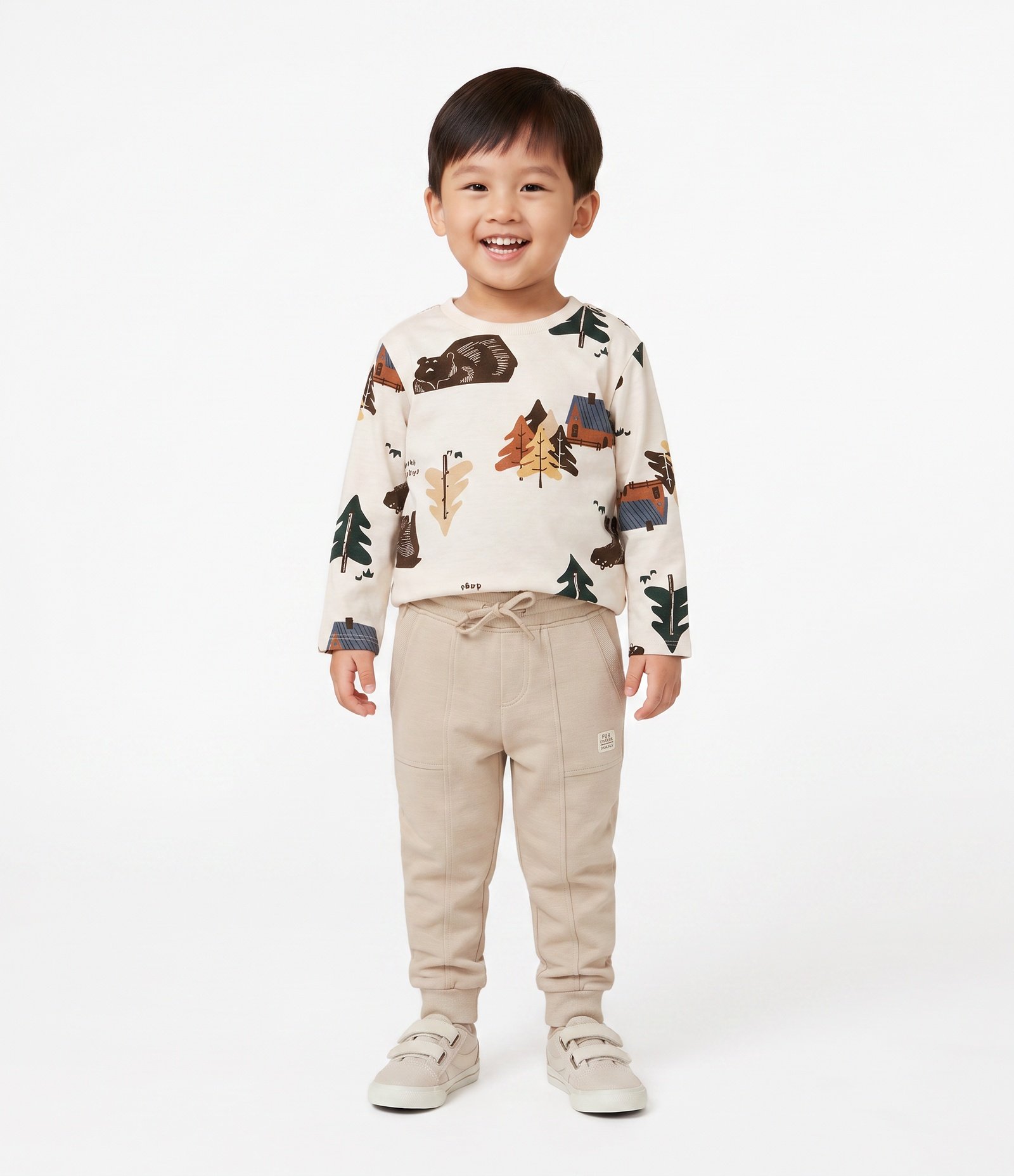 Camiseta Infantil com Estampa Florestinha – Tam 1 a 6 Anos Off White 1