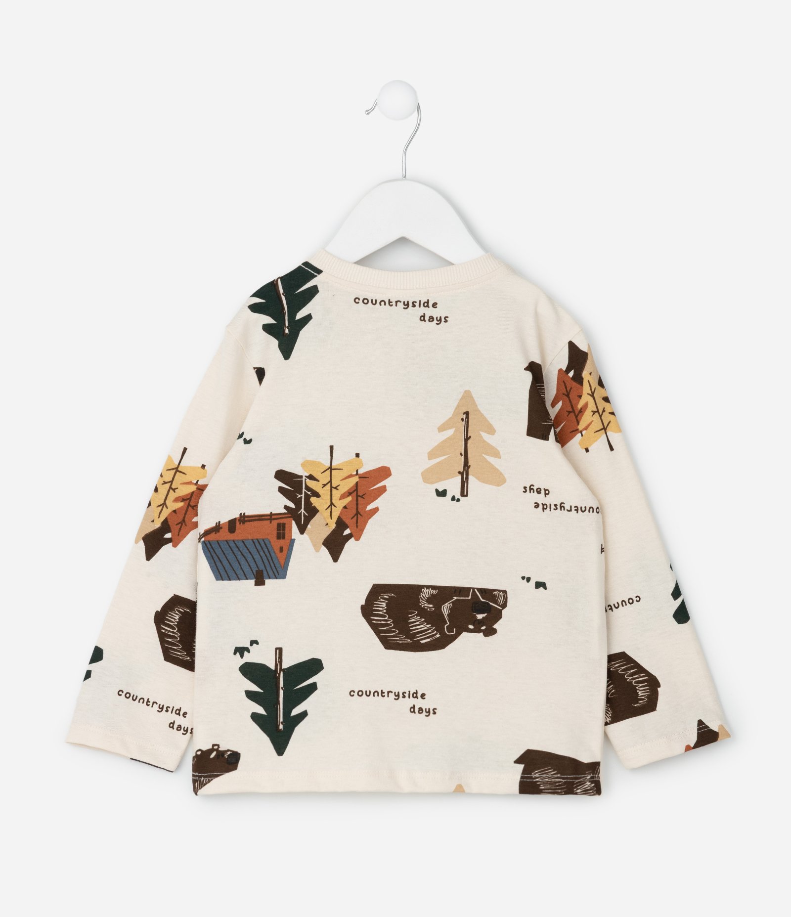 Camiseta Infantil com Estampa Florestinha – Tam 1 a 5/6 Anos Off White 2
