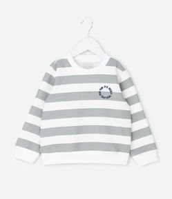 Casaco Infantil Listrado com Bordado – Tam 1 a 6 Anos
