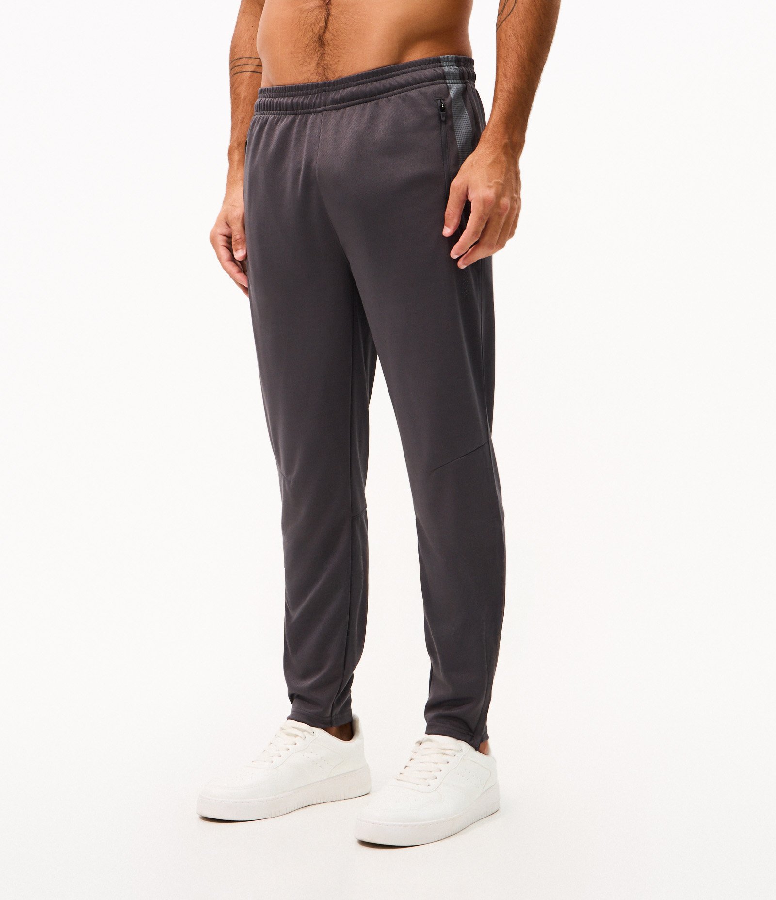 Calça Esportiva com Faixa Laterais e Zíper na Barra Cinza 2