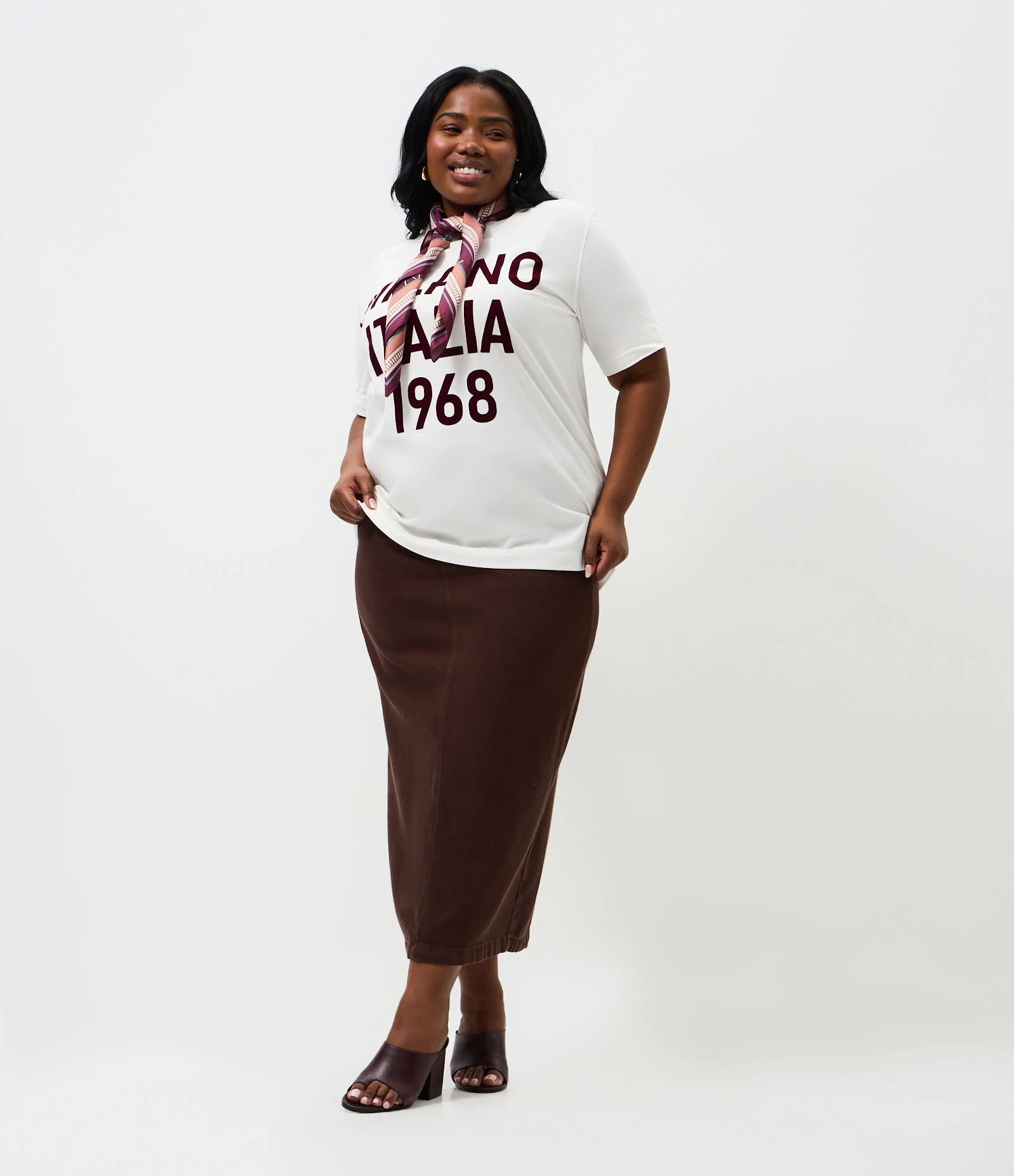 Camiseta Alongada Milano Italia 1968 Curve & Plus Size Branco 2