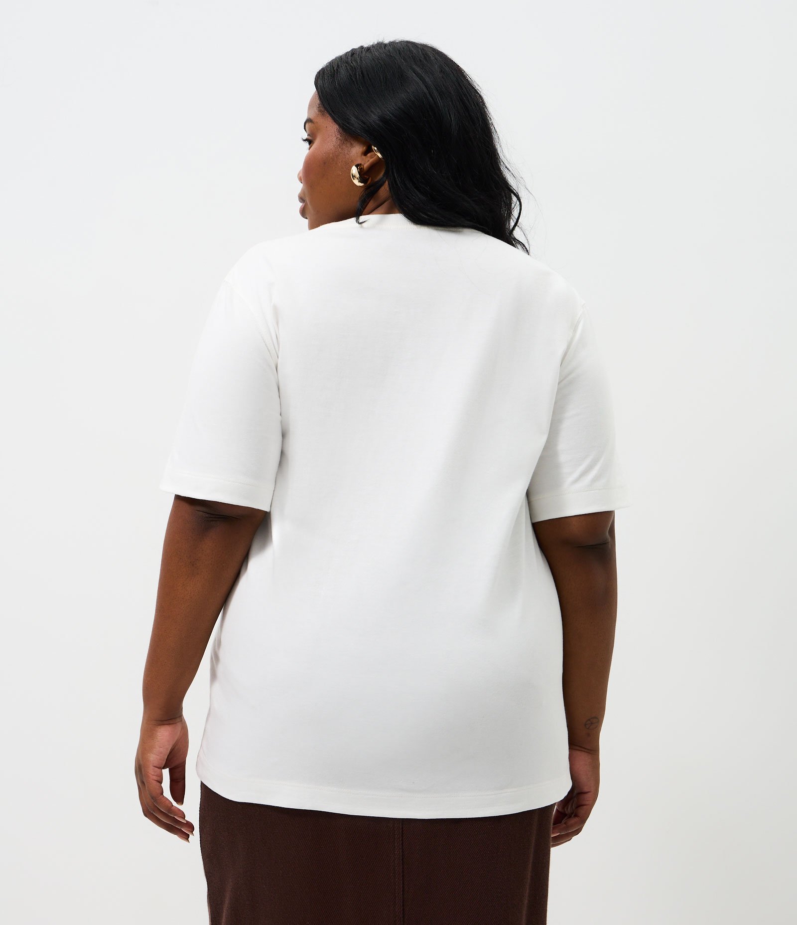 Camiseta Alongada Milano Italia 1968 Curve & Plus Size Branco 4
