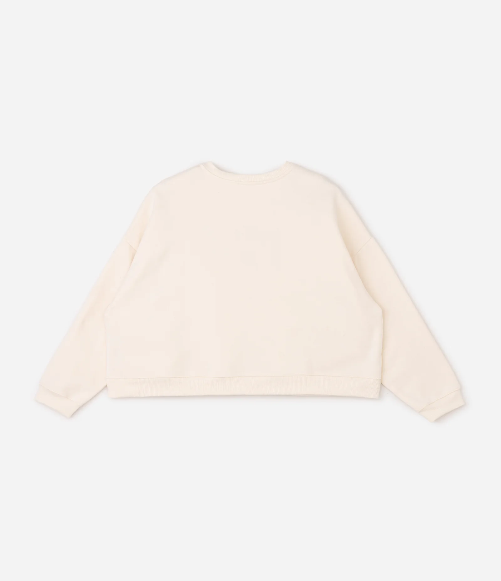 Casaco Cropped em Moletom com Patch Chenille Curve & Plus Size Bege 2